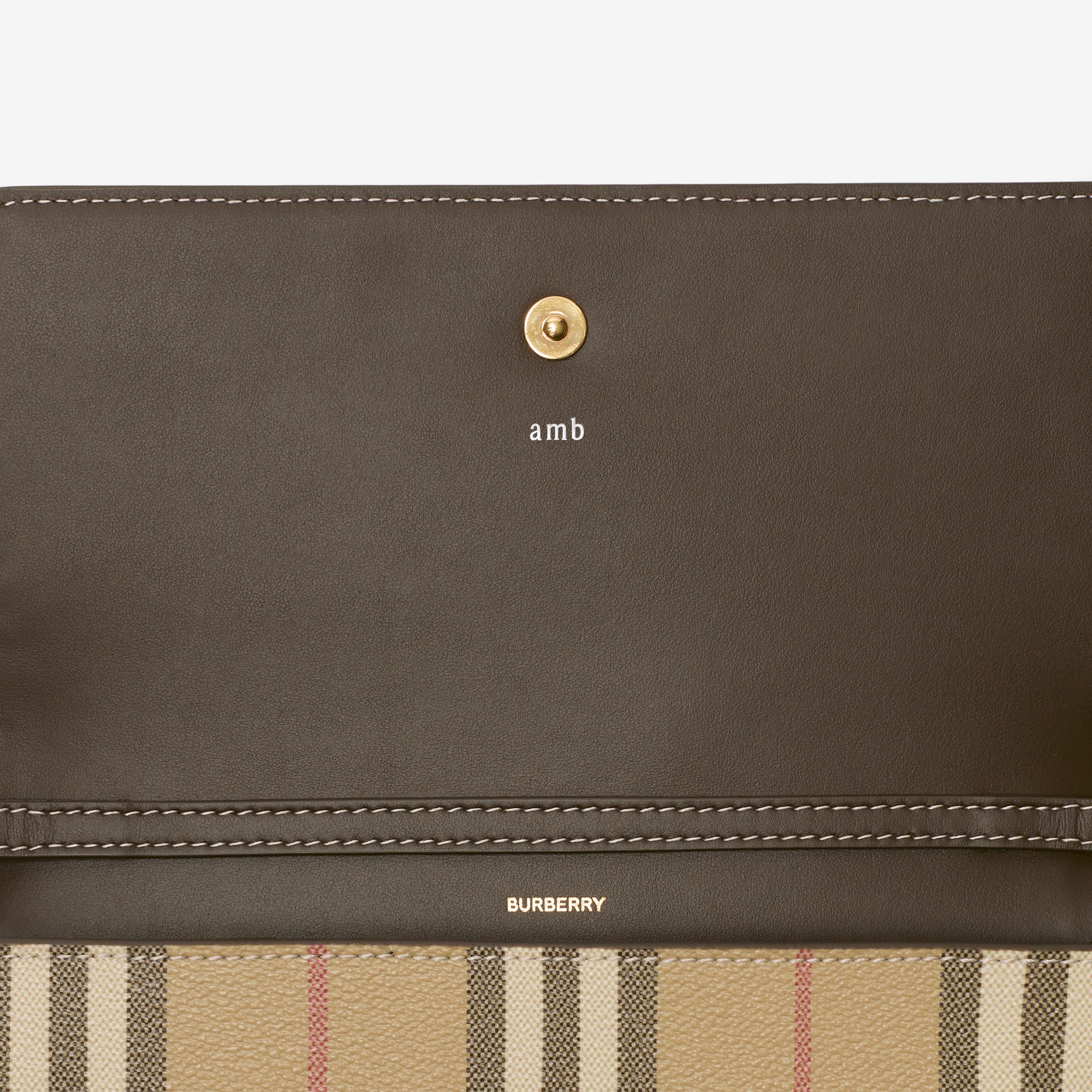 버버리 체크 체인 스트랩 지갑 80992291